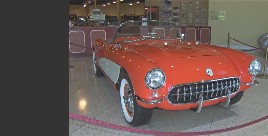 1957 Corvette powered by a 283 cu.in. V-8 engine (245 HP)